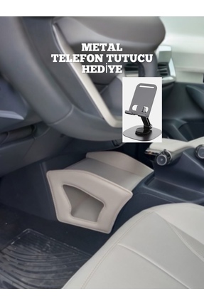 DO deri oto aksesuar TOGG T10F ORTA KONSOL STANTDI BEJ RENK