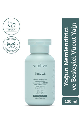 Vitolive Vücut Bakım Yağı 100ml – Hızlı Emilen Yoğun ve Uzun Süreli Nemlendir...