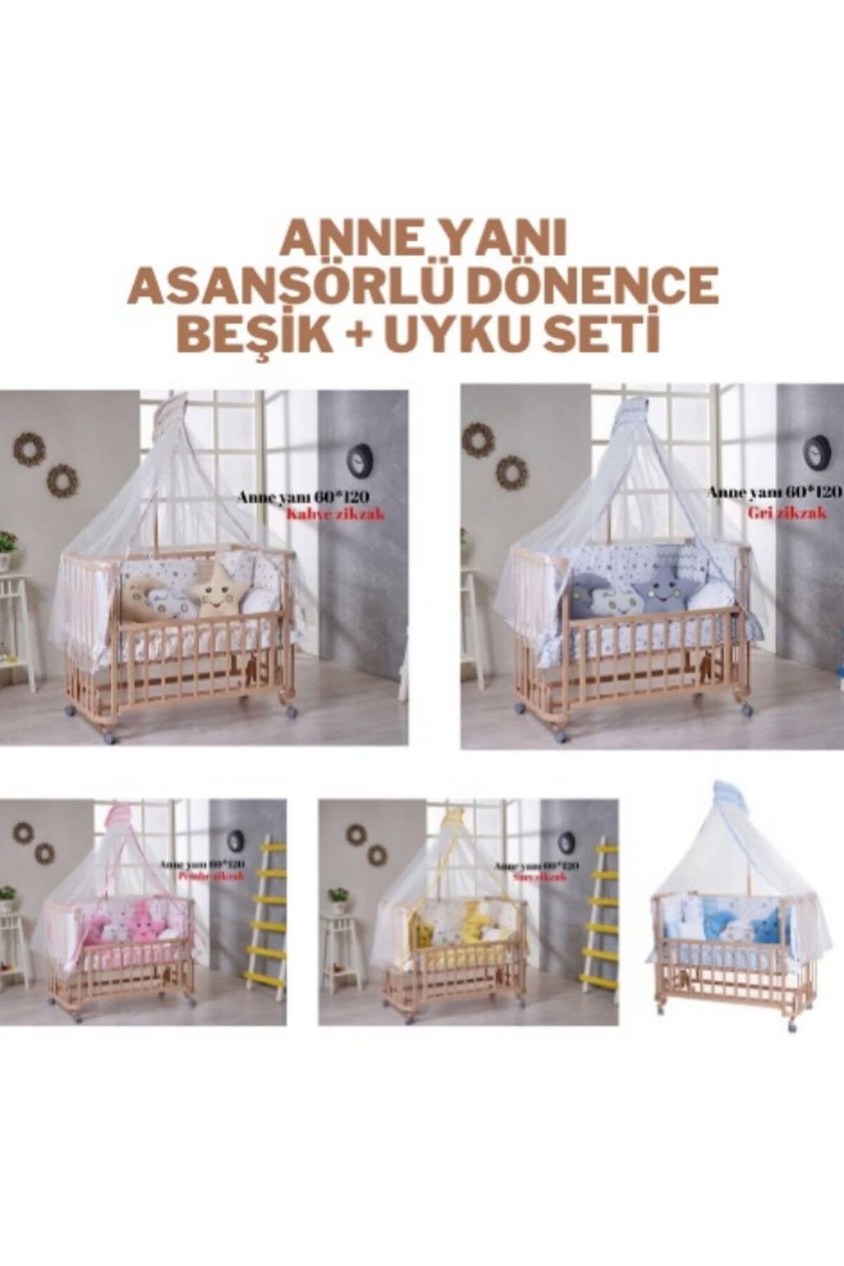 TURHANBEBE 20 Parça Bebek Çeyiz Seti Bebek Arabası Puset Beşik Ana Kucağı Bebek Bakım Çantası 7'Li Tekstil Seti fotoğrafı 2 (önizleme)