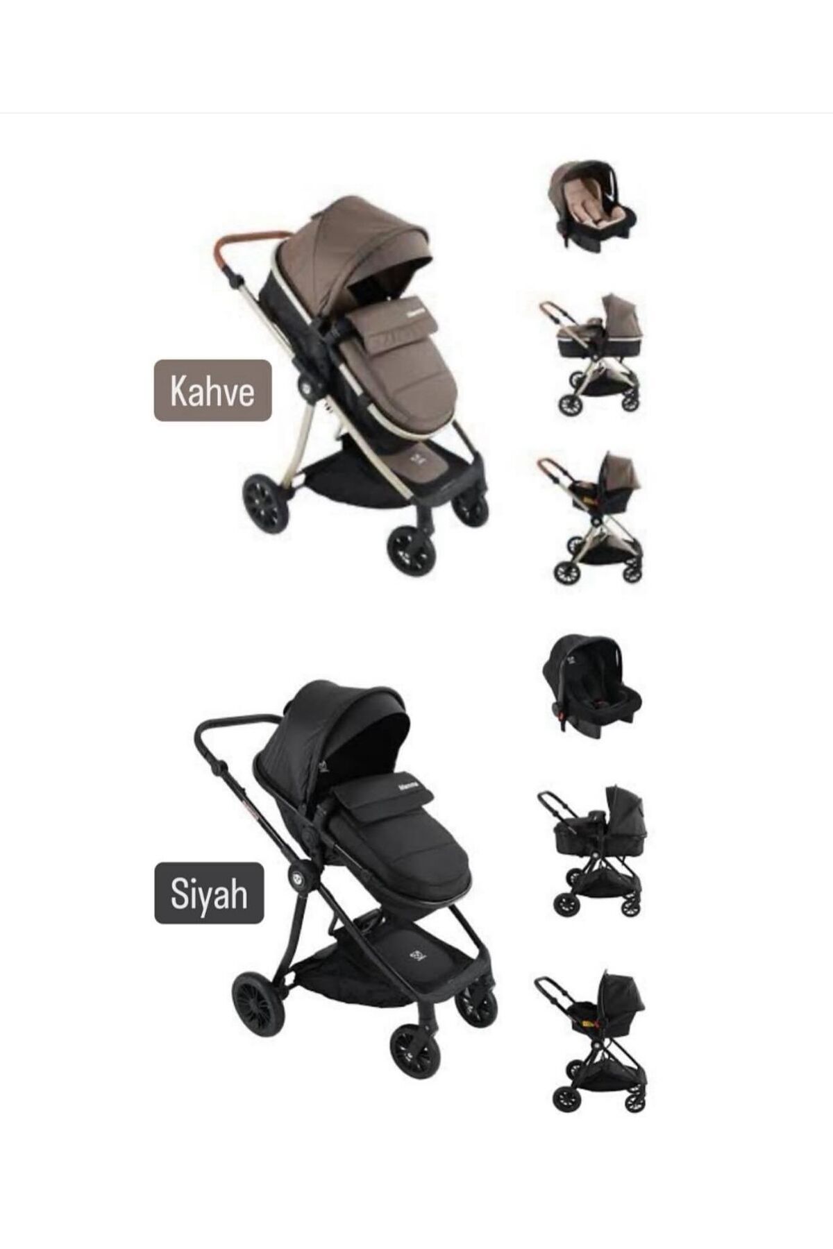 TURHANBEBE 20 Parça Bebek Çeyiz Seti Bebek Arabası Puset Beşik Ana Kucağı Bebek Bakım Çantası 7'Li Tekstil Seti fotoğrafı 3 (önizleme)