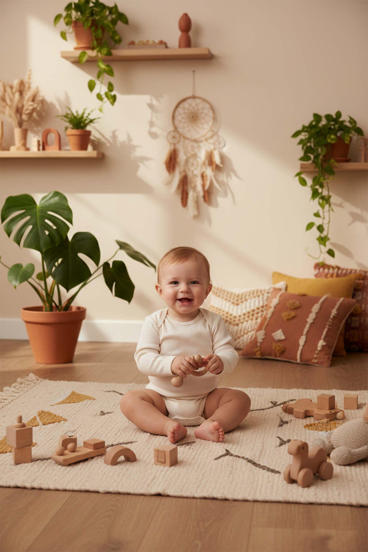 MAHFEL %100 Pamuklu Uzun Kollu Bebek Body Çıtçıtlı Zıbın 5'li Set fotoğrafı 6 (önizleme)