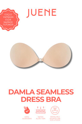 Juene Damla Seamless Dress Bra – İz Yapmayan Görünmez Destek, Elbise İçin Sütyen