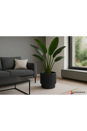 KıtayGroup Vega Model Büyük Dekoratif Modern Saksı Ve Vazo 30 Lt ( 36.6 Cm X ...