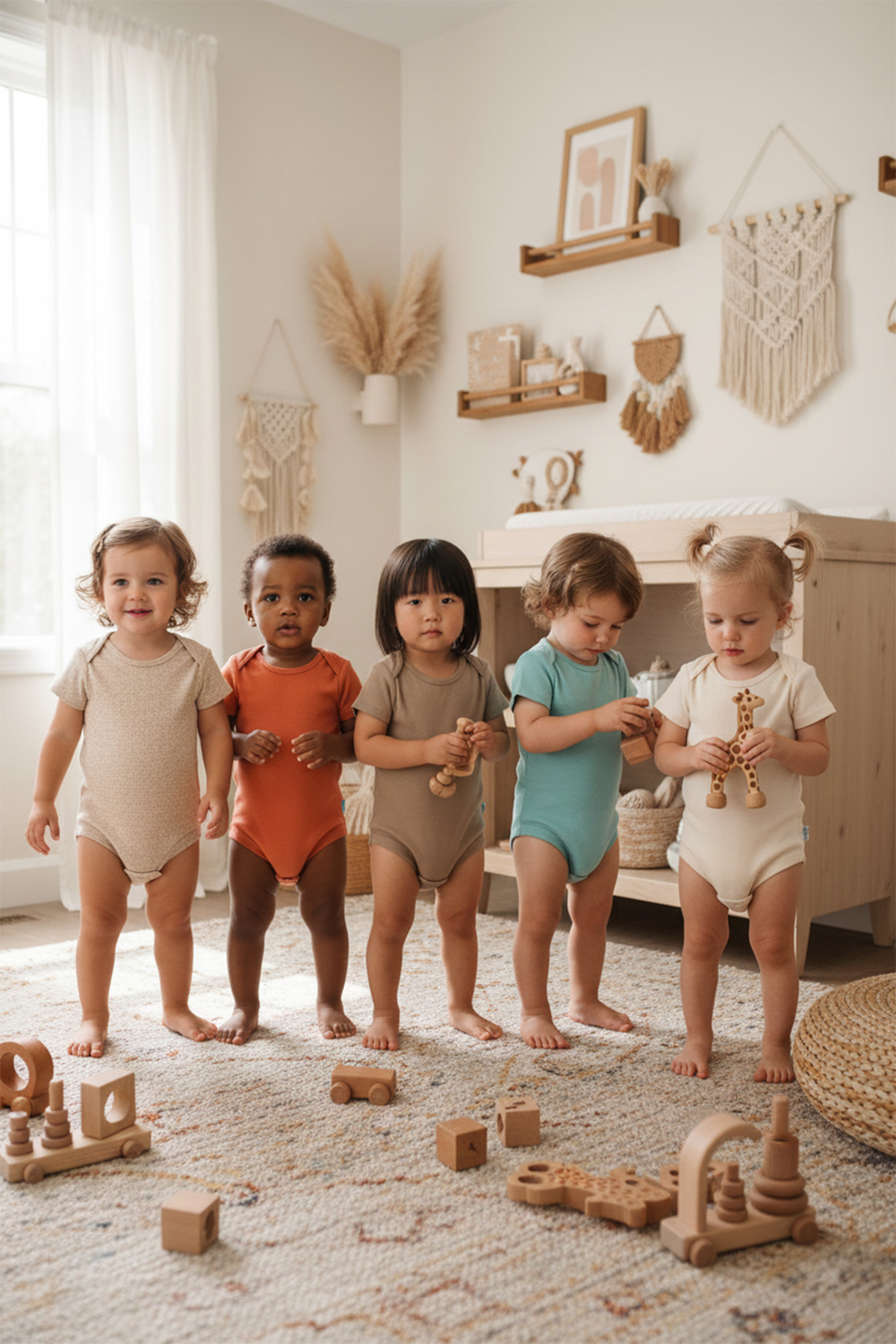 MAHFEL 5'li Organik Baskısız Kısa Kollu Bebek Body Zıbın fotoğrafı 2 (önizleme)