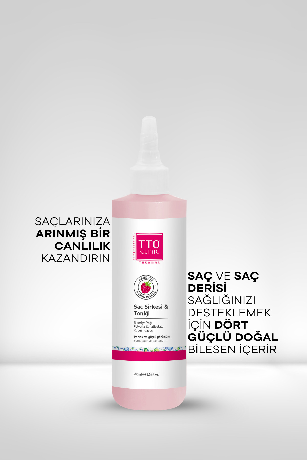 Saç Toniği Arındırıcı ve Parlaklık Verici 200 ml Saç Sirkesi Clinic Yetişkin — 8684576000101 — تصویر 4 از 5