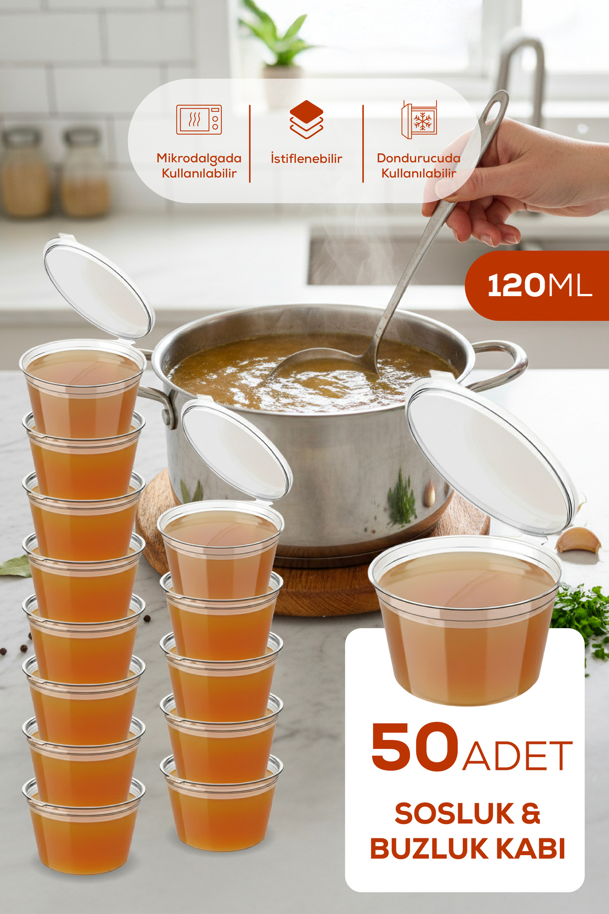 VIENEV Storage Container Suitable for Freezer – 120 ml for Soup ...