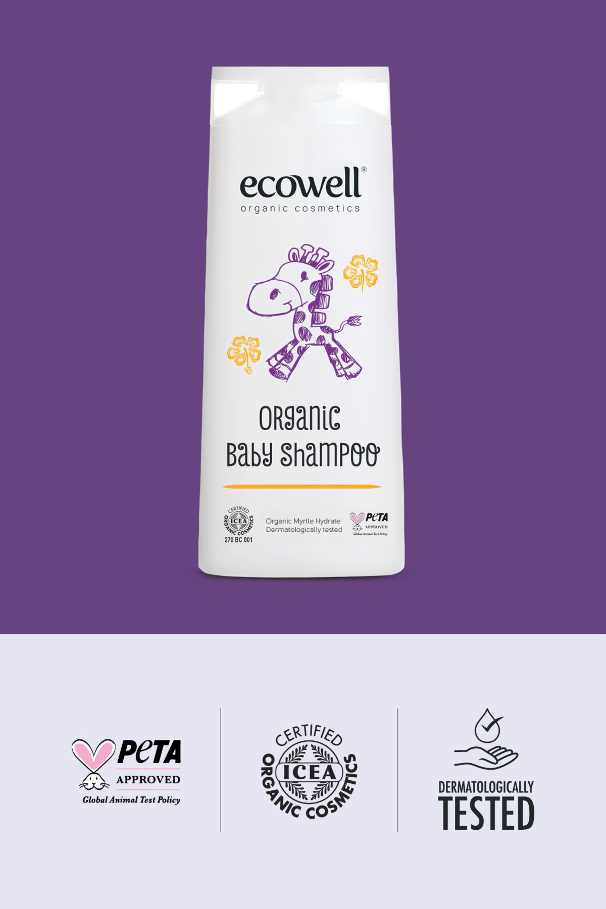 Ecowell Organik Sertifikalı Göz Yakmayan Yenidoğan, Bebek Ve Çocuk Bitkisel Şampuanı, Saç Ve Vücut, 300 ml fotoğrafı 3 (önizleme)