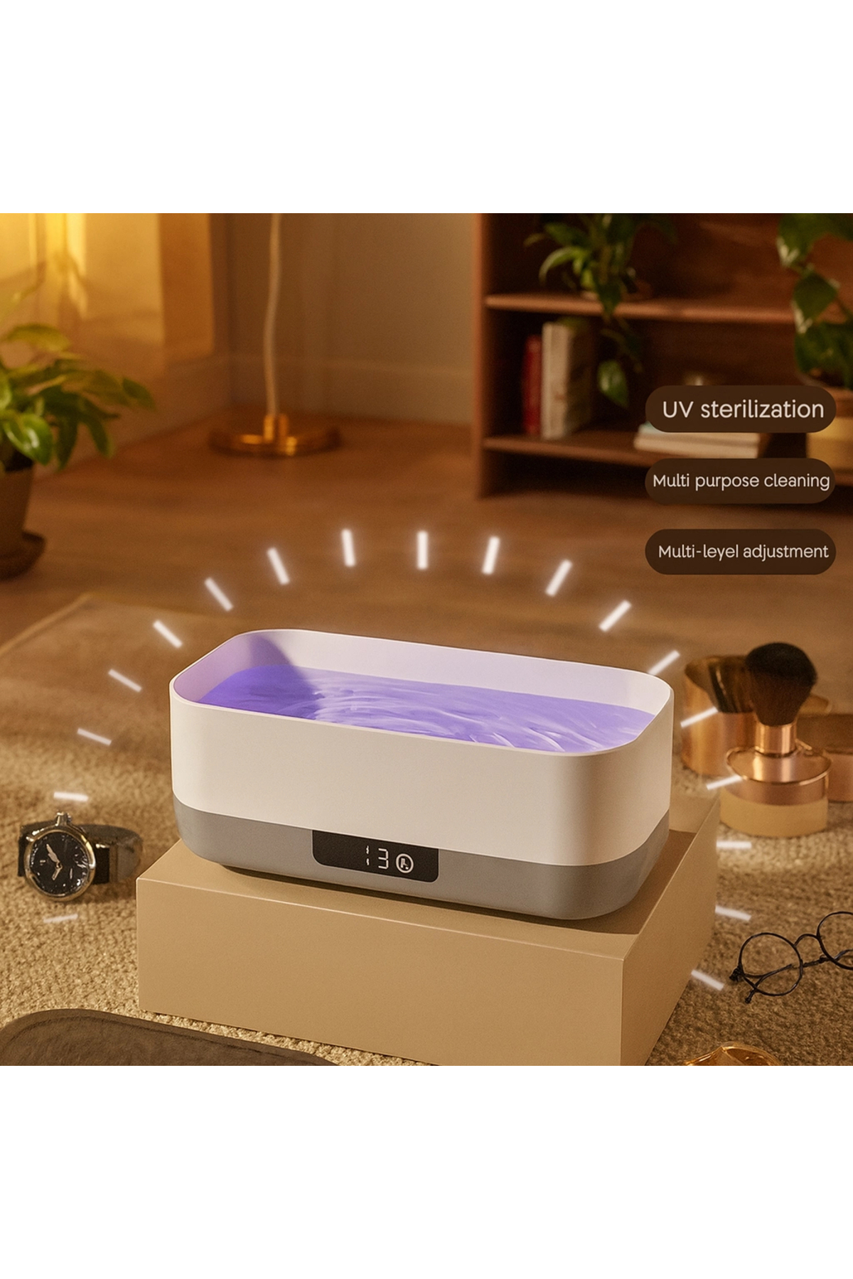 DailyTech Ultrasonik Gözlük Temizleme Cihazı Takı Saat Lens Derin Temizlik Makinesi fotoğrafı 4 (önizleme)