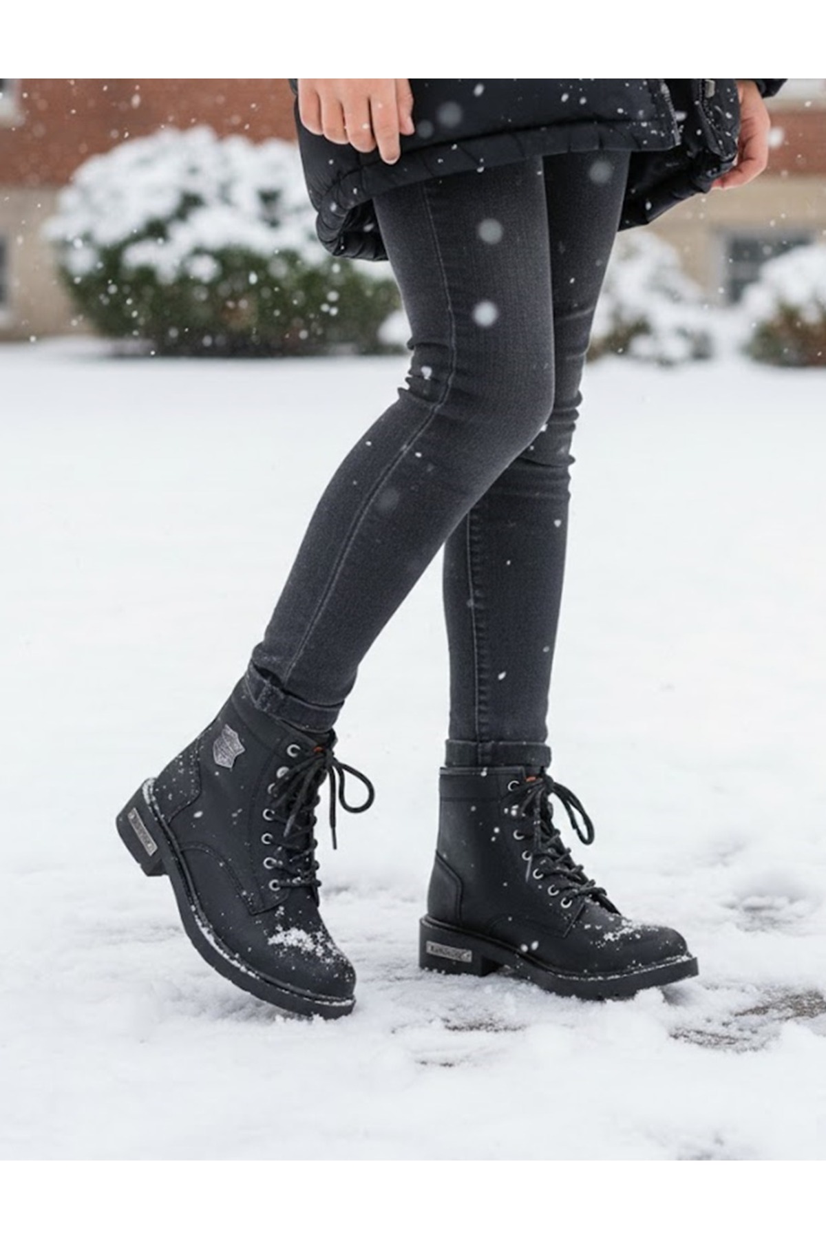 Darkworld  Unisex Siyah Fermuarlı Bot-Style Garson Bot 099-G - Görsel 4