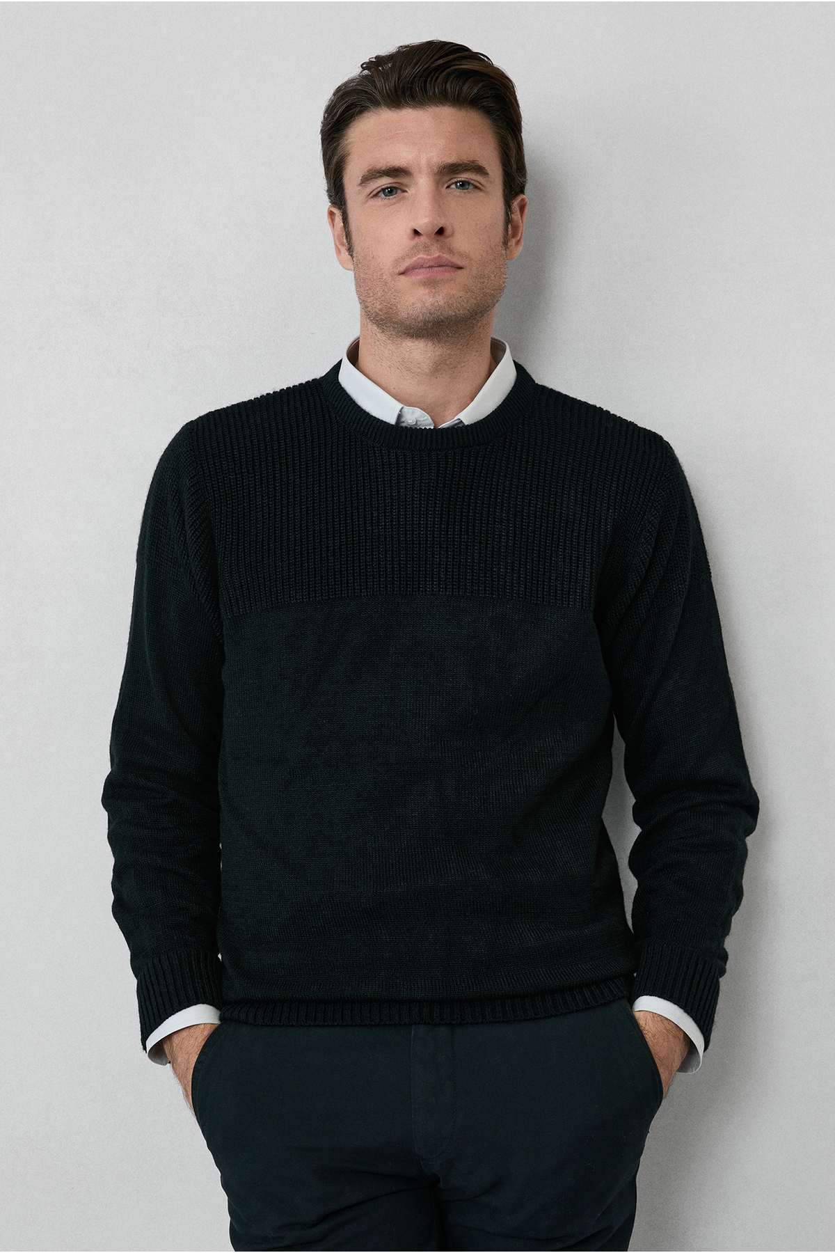 کیگیلی ژاکت بافتنی طرح‌دار یقه گرد معمولی