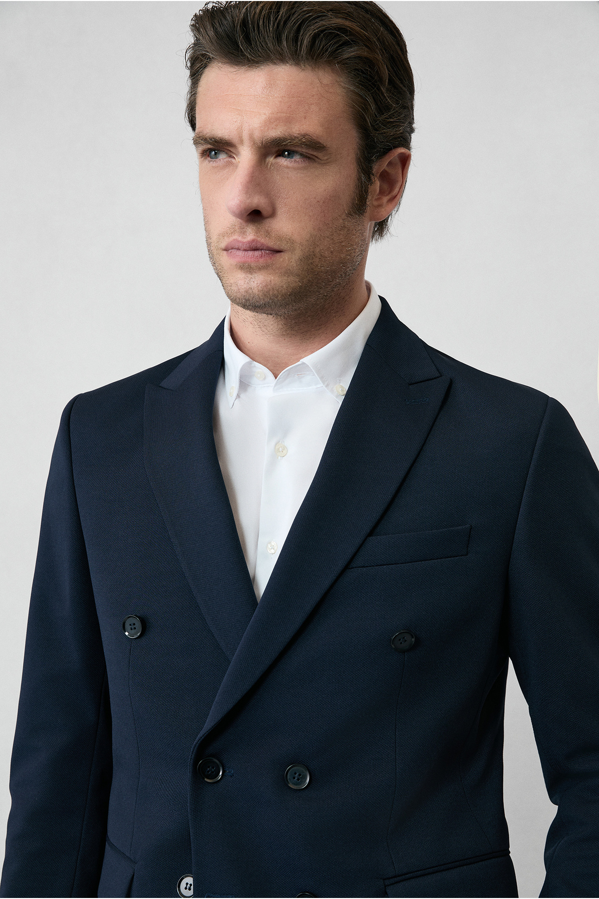 Kiğılı  7 Drop Slim Fit Dar Kesim Mevsimlik Kruvaze Takım Elbise - Görsel 5