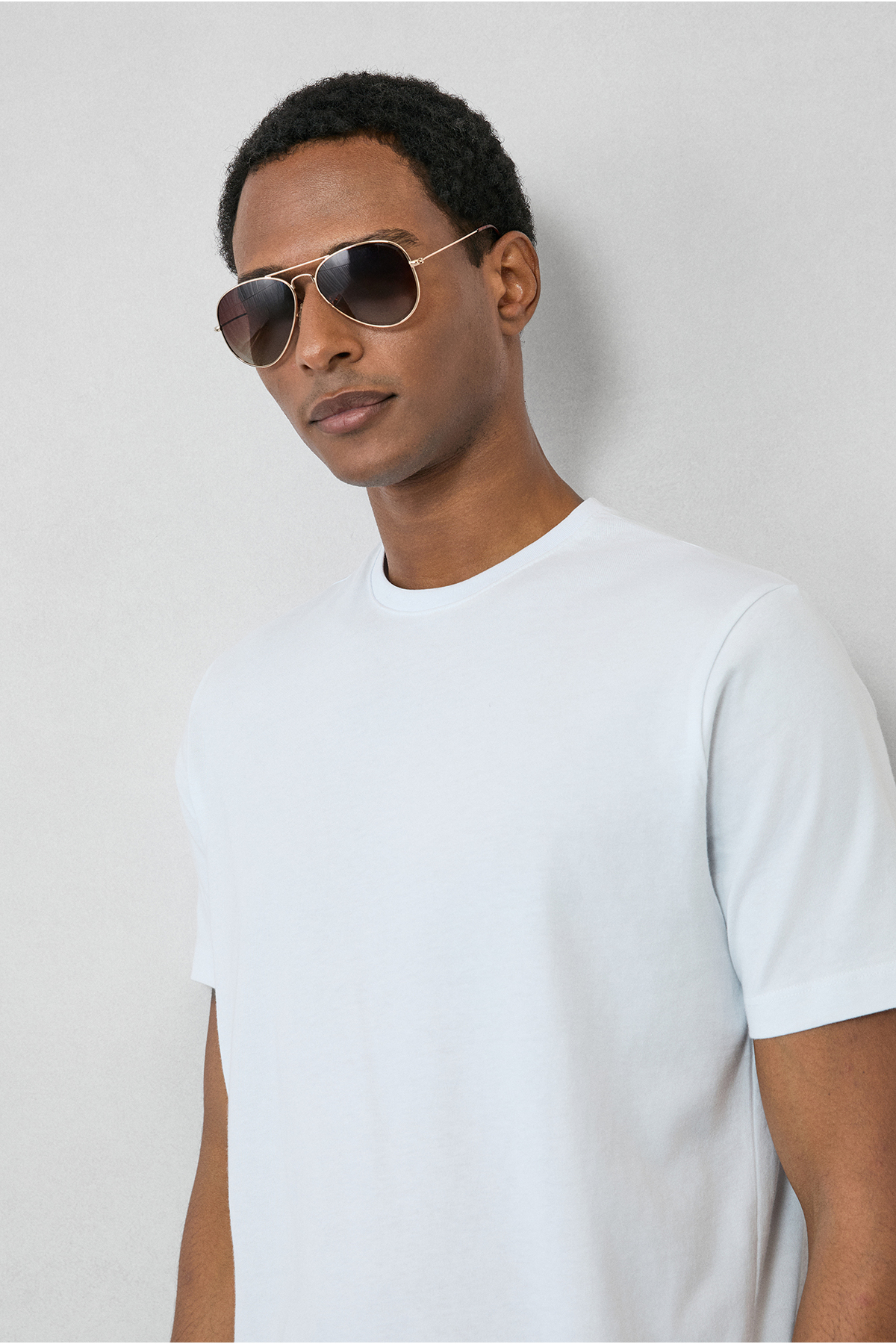 Kiğılı  Bisiklet Yaka Slim Fit %100 Pamuk Tişört - Görsel 2