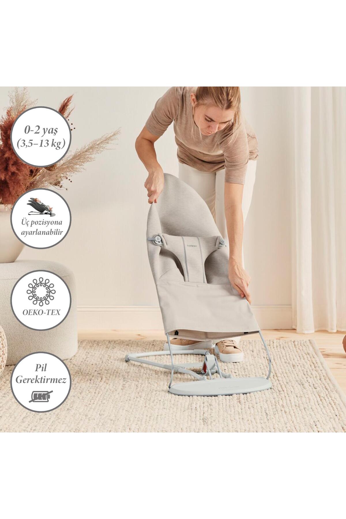 BabyBjörn Bliss Ana Kucağı Cotton 3D Jersey Light Beige fotoğrafı 4 (önizleme)
