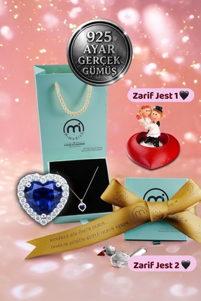 Mimodish 925 Ayar Gerçek Gümüş Özel Kalp Kolye Kız Arkadaşa Sevgiliye Hediye ...