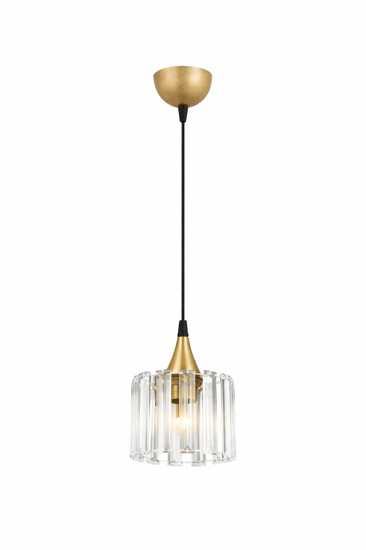 Azra Single Modern Entrance Hall Chandelier with Aged Crystal Stone