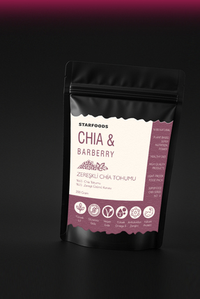 STARFOODS Chia Tohumu & Zereşk Üzümü Barberin Zerişli Chia Seeds & Zereshk Ch...