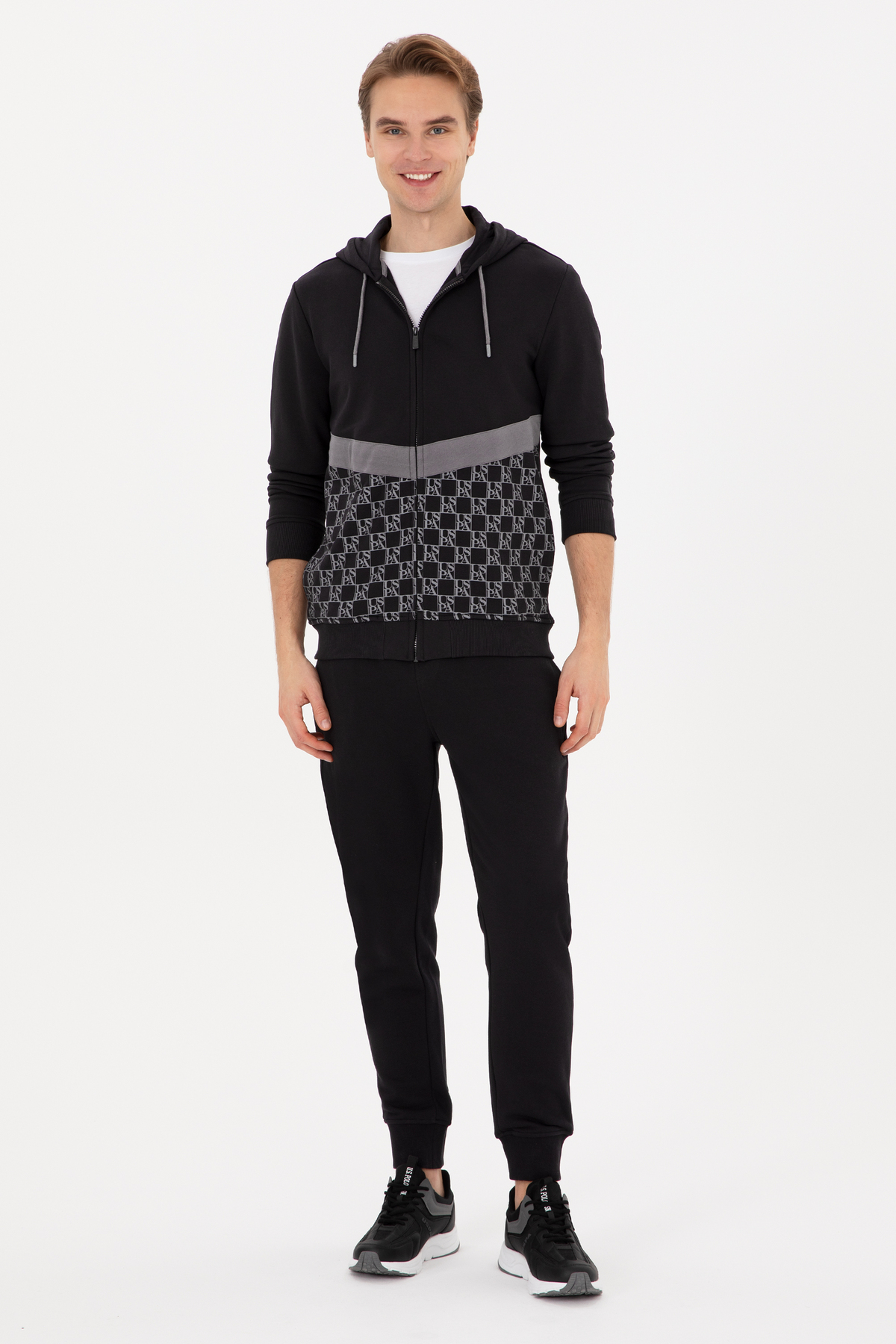 یو اس پولو شلوار ورزشی مردانه مشکی 50315631-VR046