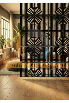 tsddekorasyon Tsd Dekorasyon Ahşap Oda Bölücü/seperatör/duvar Paneli Siyah01