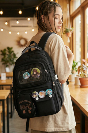 Kawaii Aksesuarlı Kore Tarzı Premium İthal Çocuk Okul Çantası Sırt Çantası