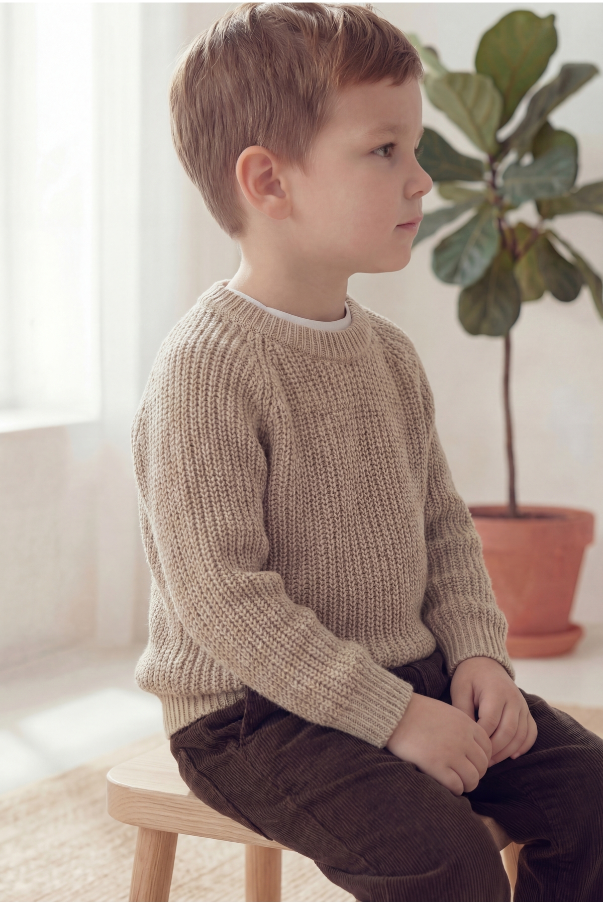 Babily Bebek Çocuk Dikişsiz Premium Triko Kazak Esnek Unisex Yumuşak Kalın fotoğrafı 2 (önizleme)