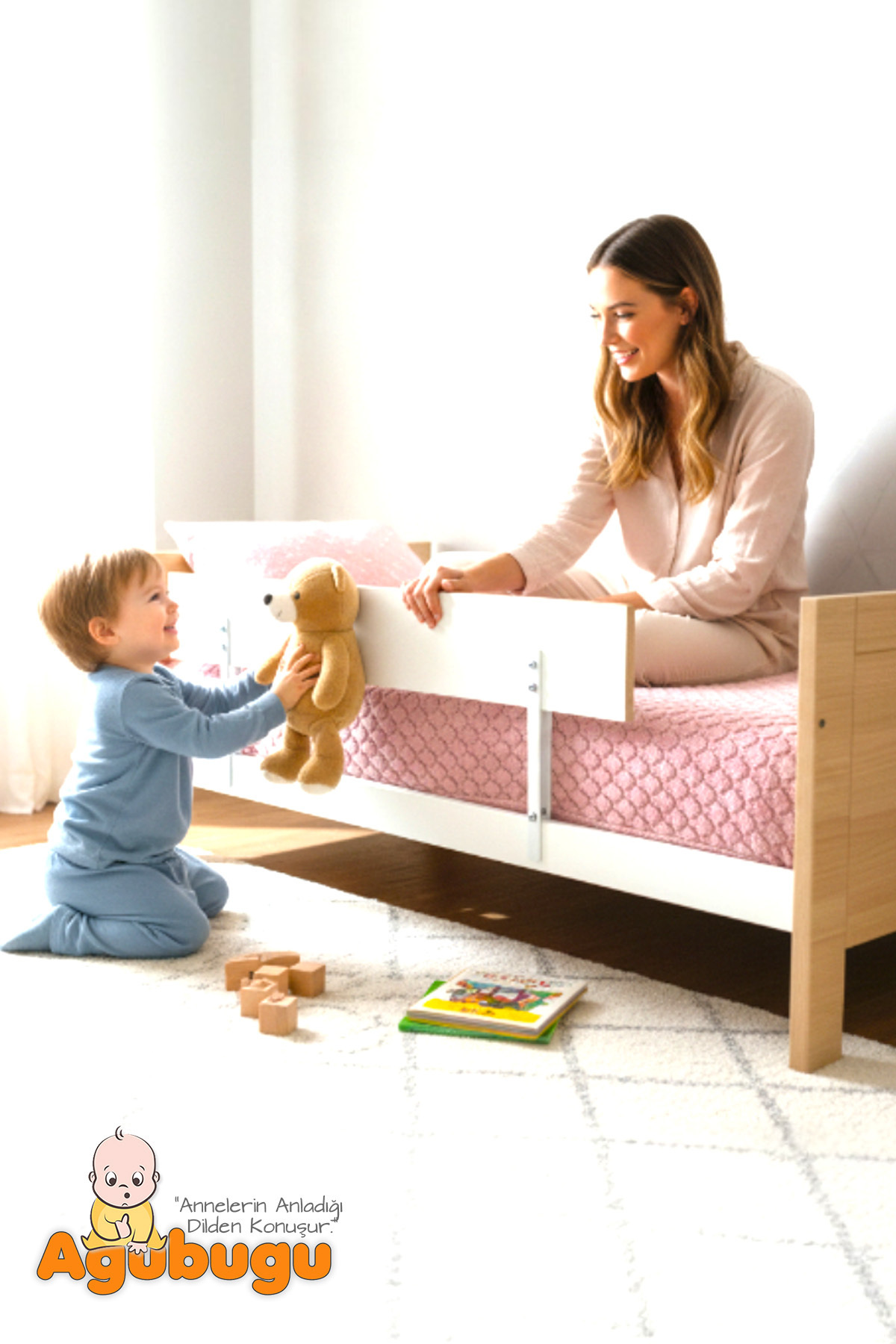 AGUBUGU BABY - Ahşap Yatak Bariyeri 90x30 fotoğrafı 2 (önizleme)