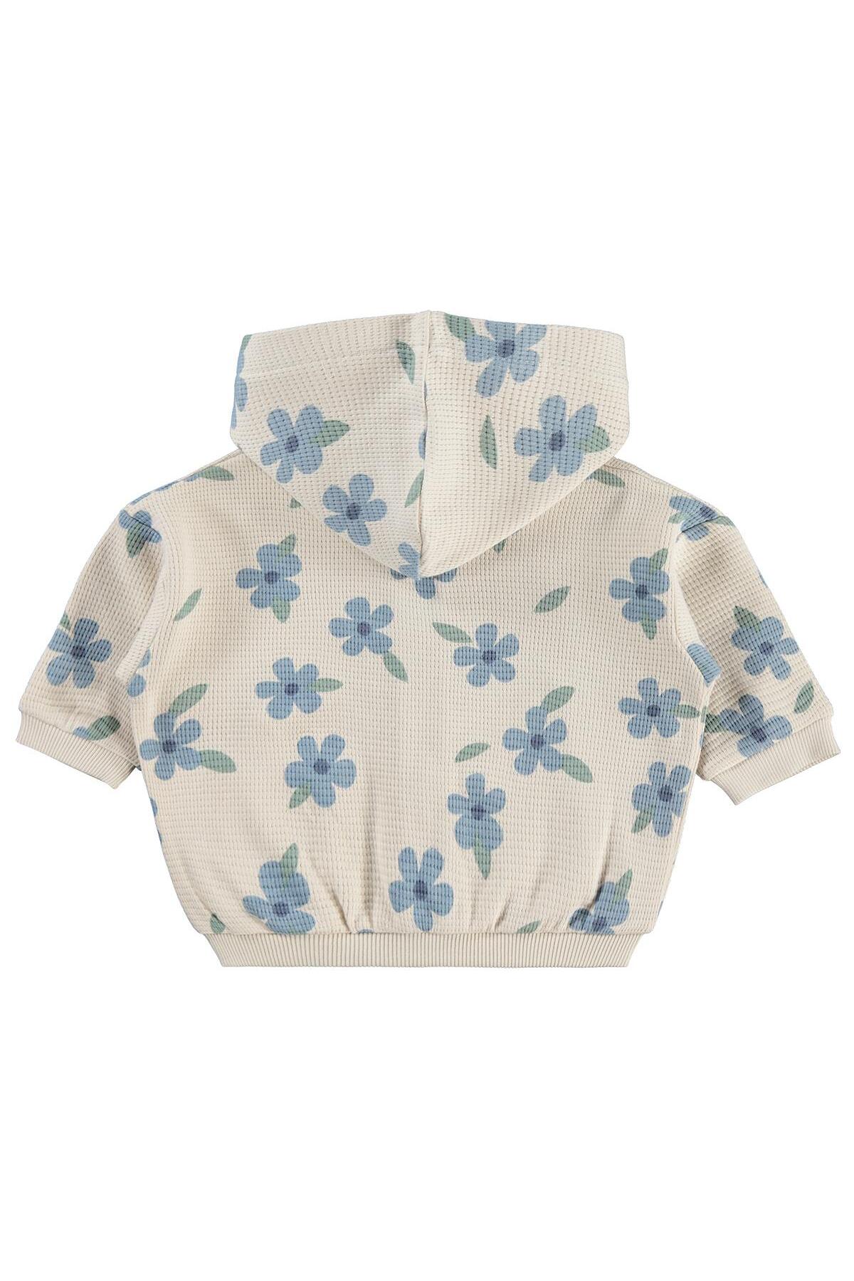 Civil Baby Kış Çiçeği Baskılı 6-18 Ay Hırka - Bej 12-18 Ay fotoğrafı 2 (önizleme)