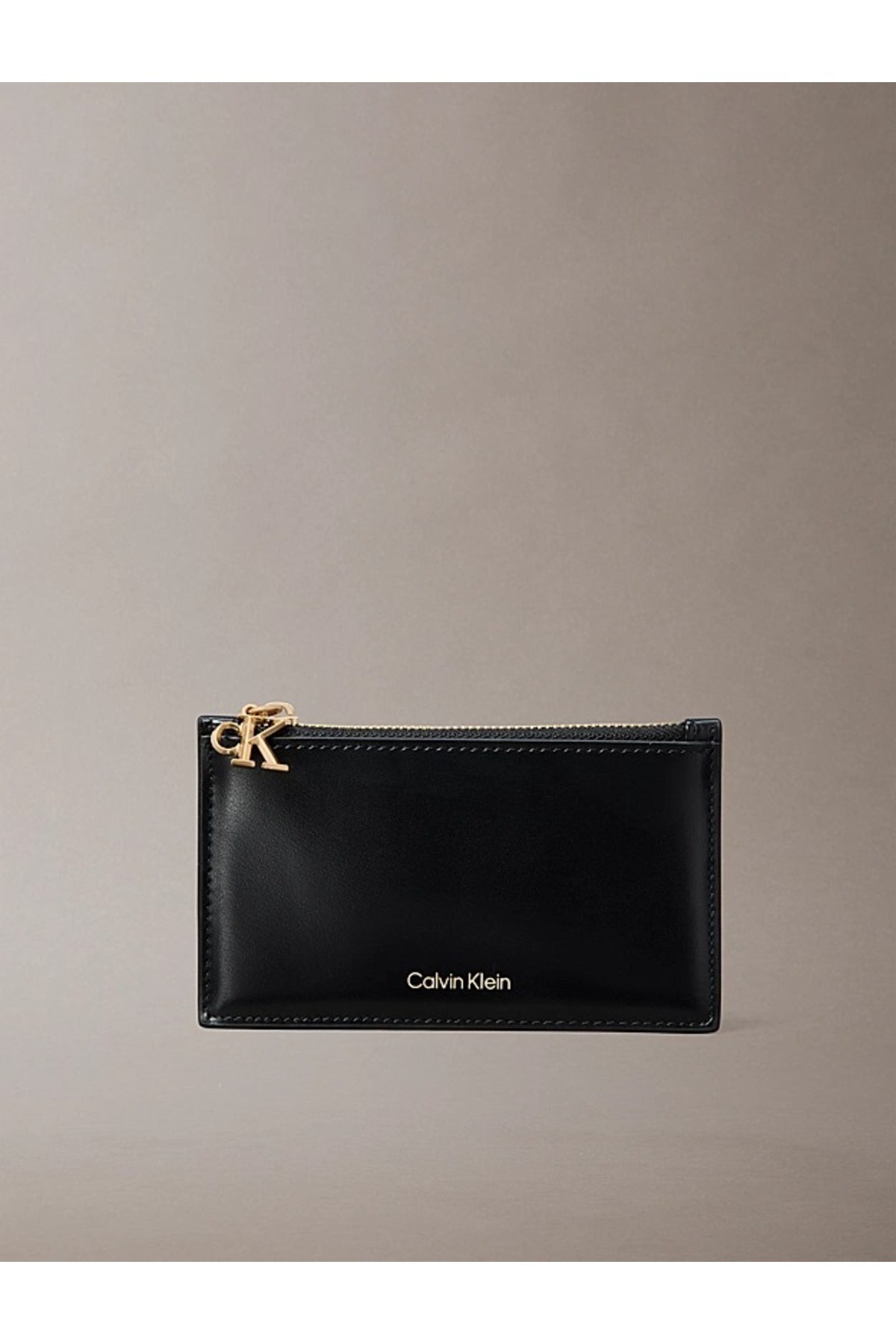 Calvin Klein Schwarzes Kartenetui mit Reißverschluss für Damen von CK