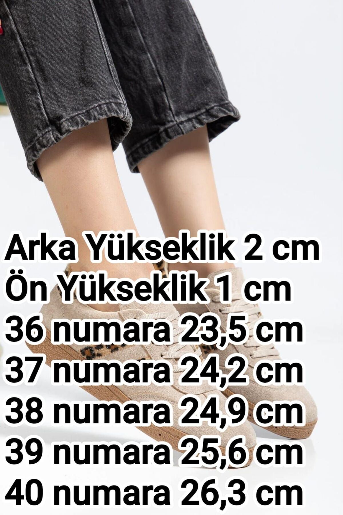 BAHRİNA  Kadın Bej Süet Leoapar Günlük Sneaker - Görsel 5