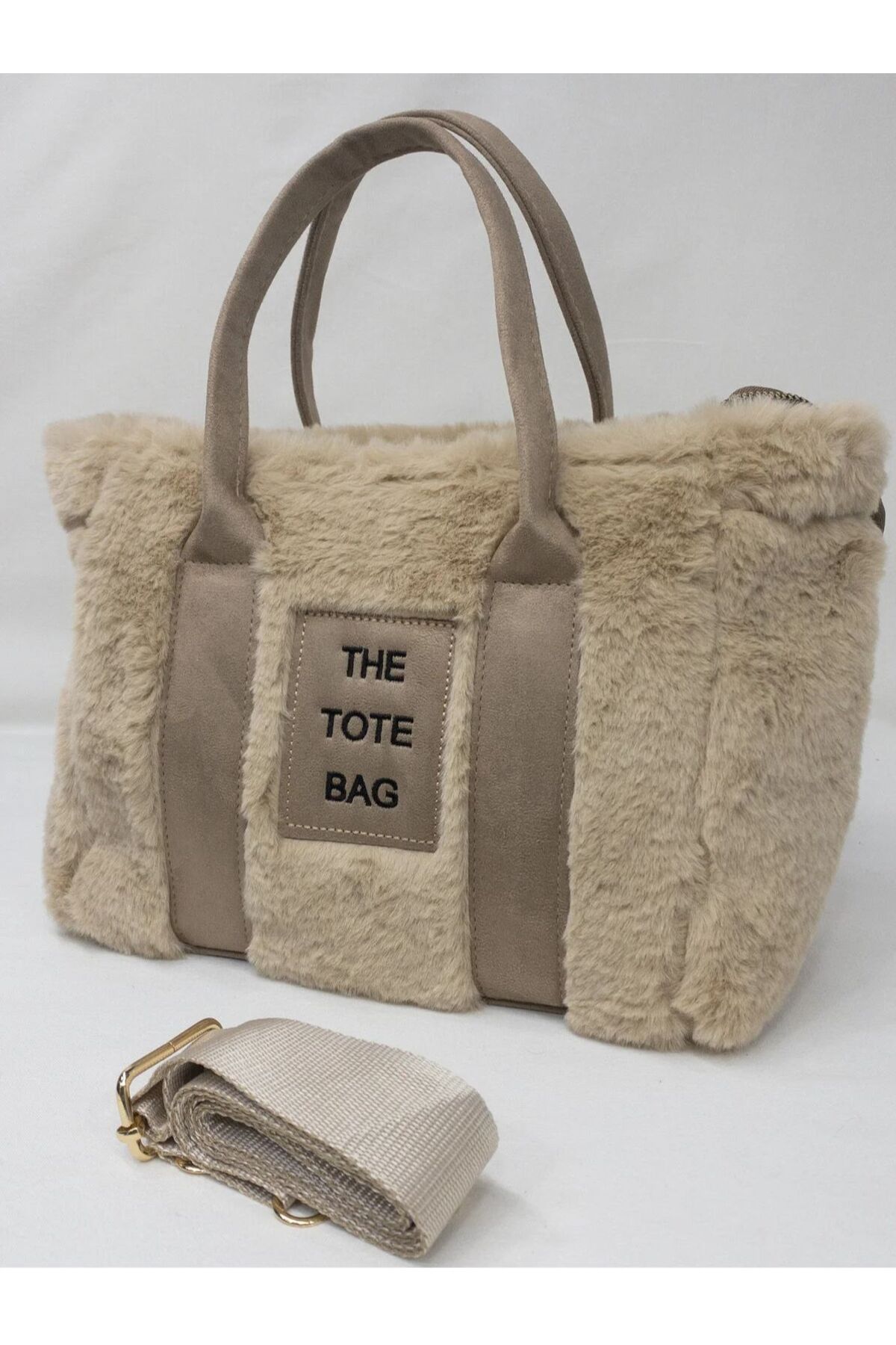 Zealous Geantă de damă din pluș cu curea coloană