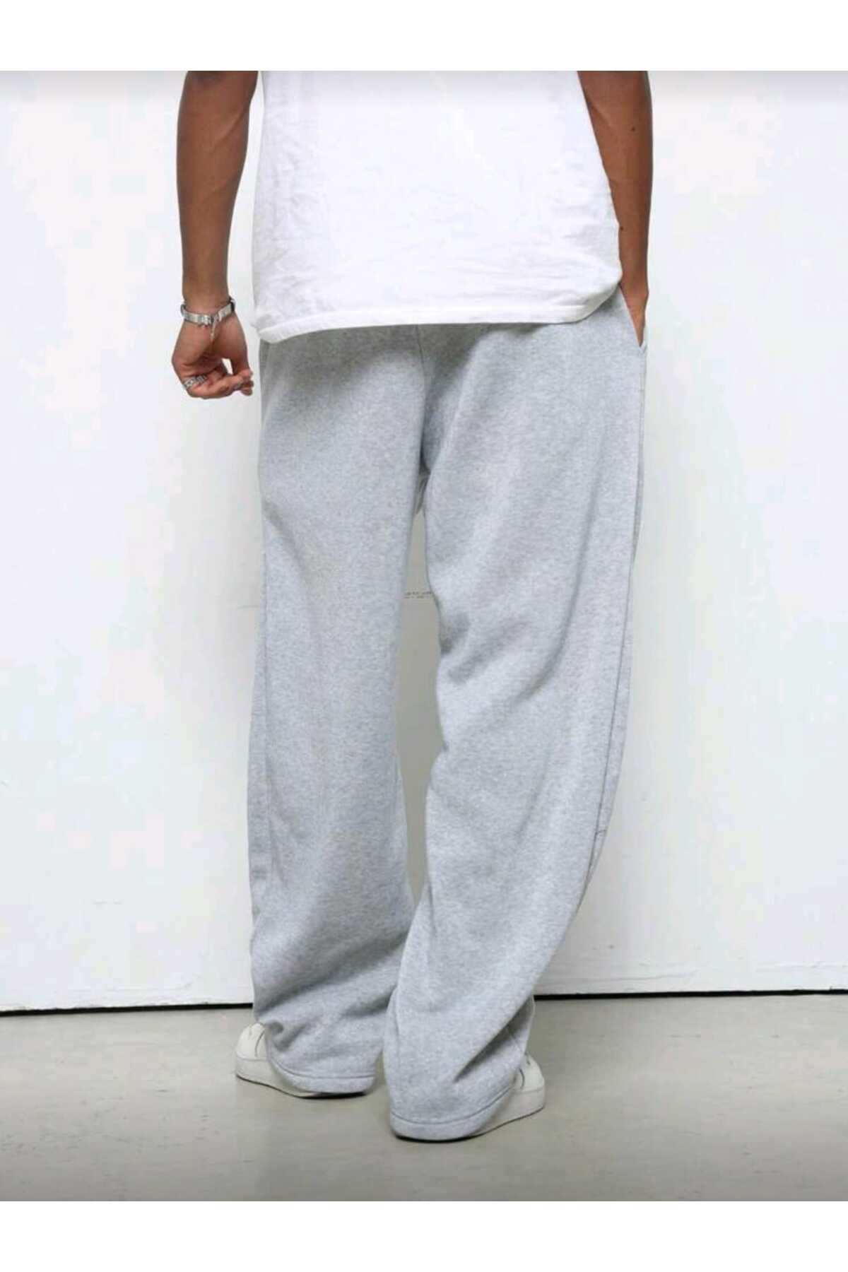 Genel Markalar  EŞOFMAN ALTI 2(ADET) Siyah Gri Battal Büyük Beden Spor Giyim Kaliteli Bol Kesim Esnek Rahat Kumaş - Görsel 5