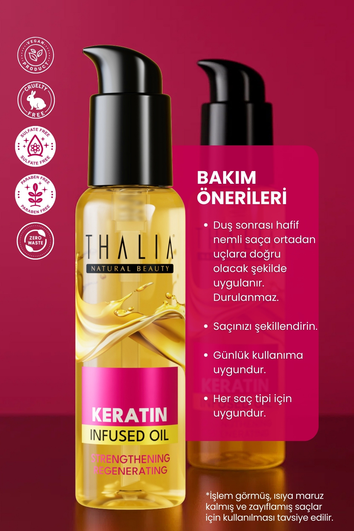 SAÇ BAKIM YAĞI KERATIN 100 ML — 1.1.THA.23094 — تصویر 4 از 7