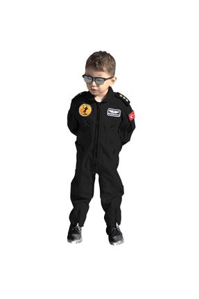 FLY T-SHIRT Çocuk Pilot Tulumu Siyah