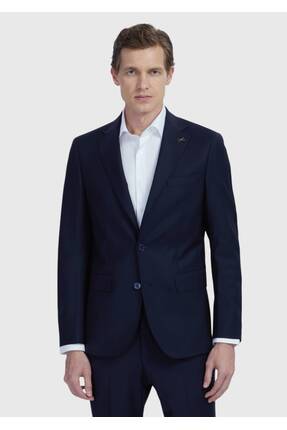 Ramsey Lacivert Düz Yün Karışımlı Takım Elbise