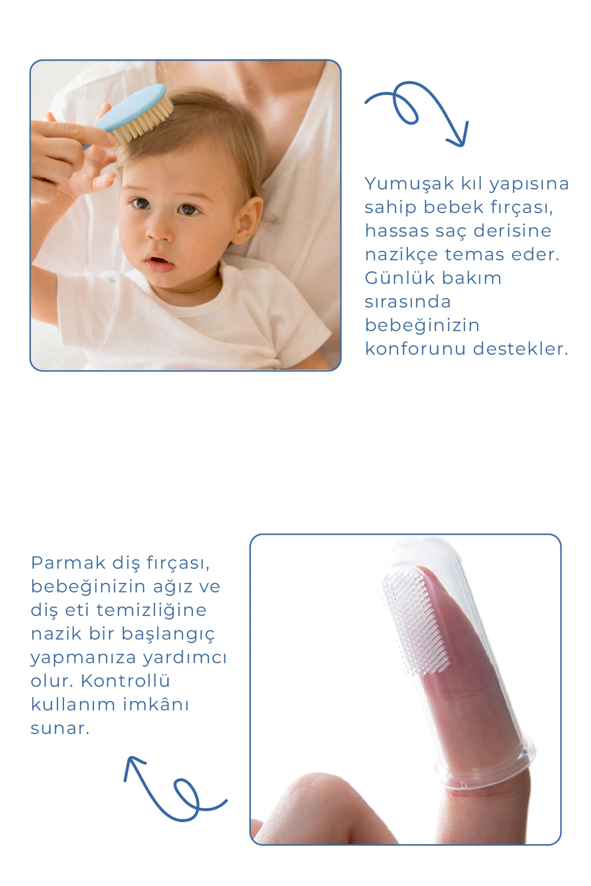 Babyjem Çantalı Bebek Bakım Bakım Seti 7 Parça Mavi fotoğrafı 3 (önizleme)