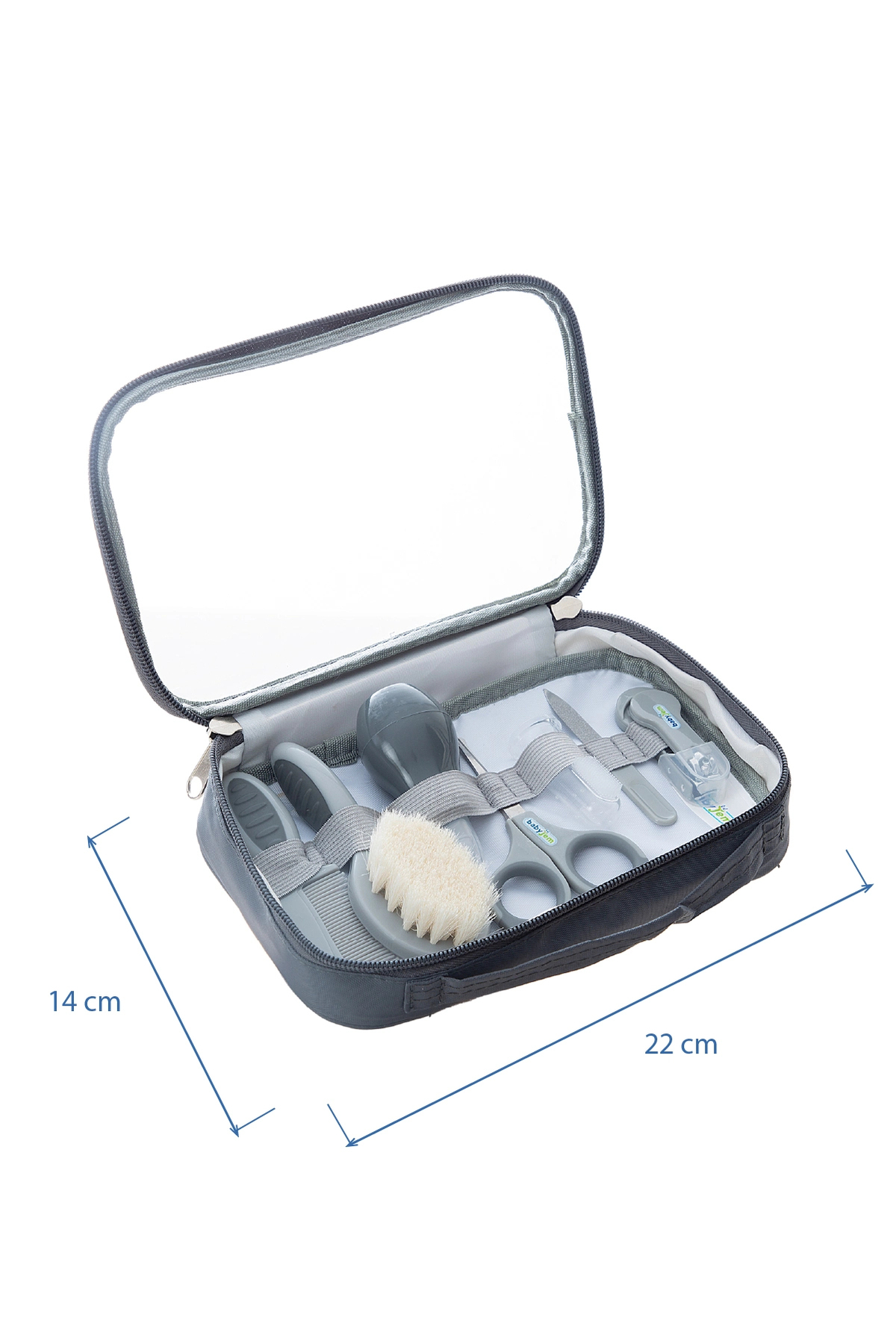 Babyjem Çantalı Bebek Bakım Bakım Seti 7 Parça Gri fotoğrafı 5 (önizleme)