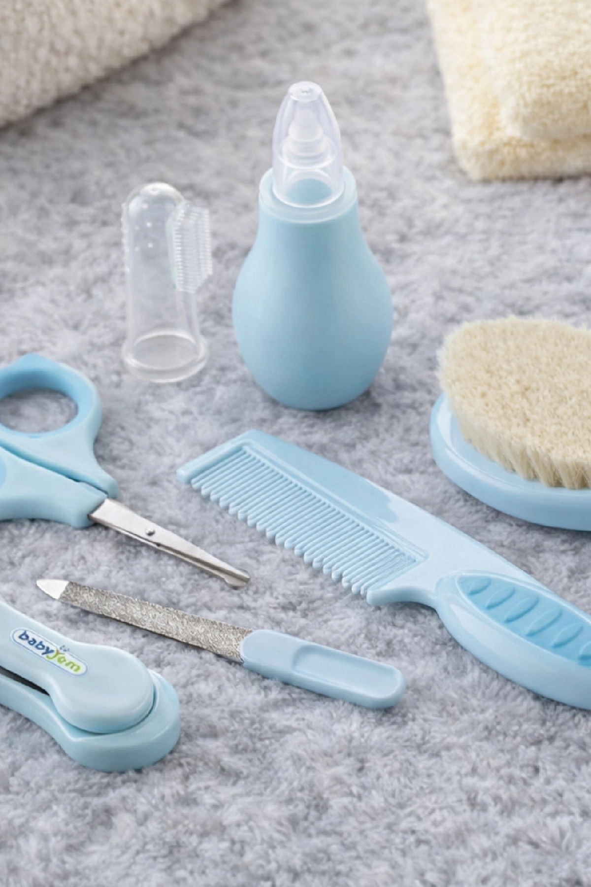 Babyjem Çantalı Bebek Bakım Bakım Seti 7 Parça Mavi fotoğrafı 5 (önizleme)