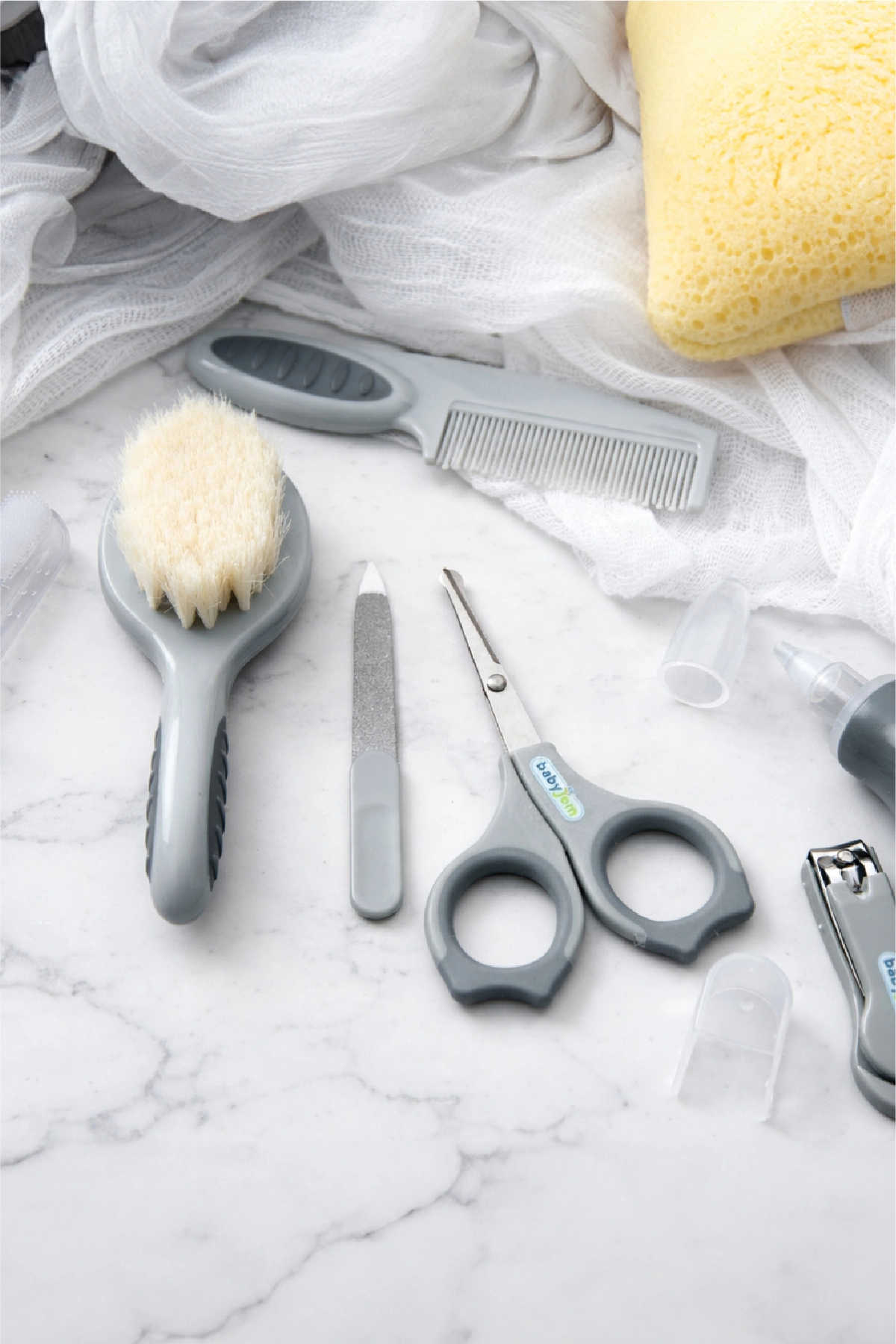 Babyjem Çantalı Bebek Bakım Bakım Seti 7 Parça Gri fotoğrafı 7 (önizleme)