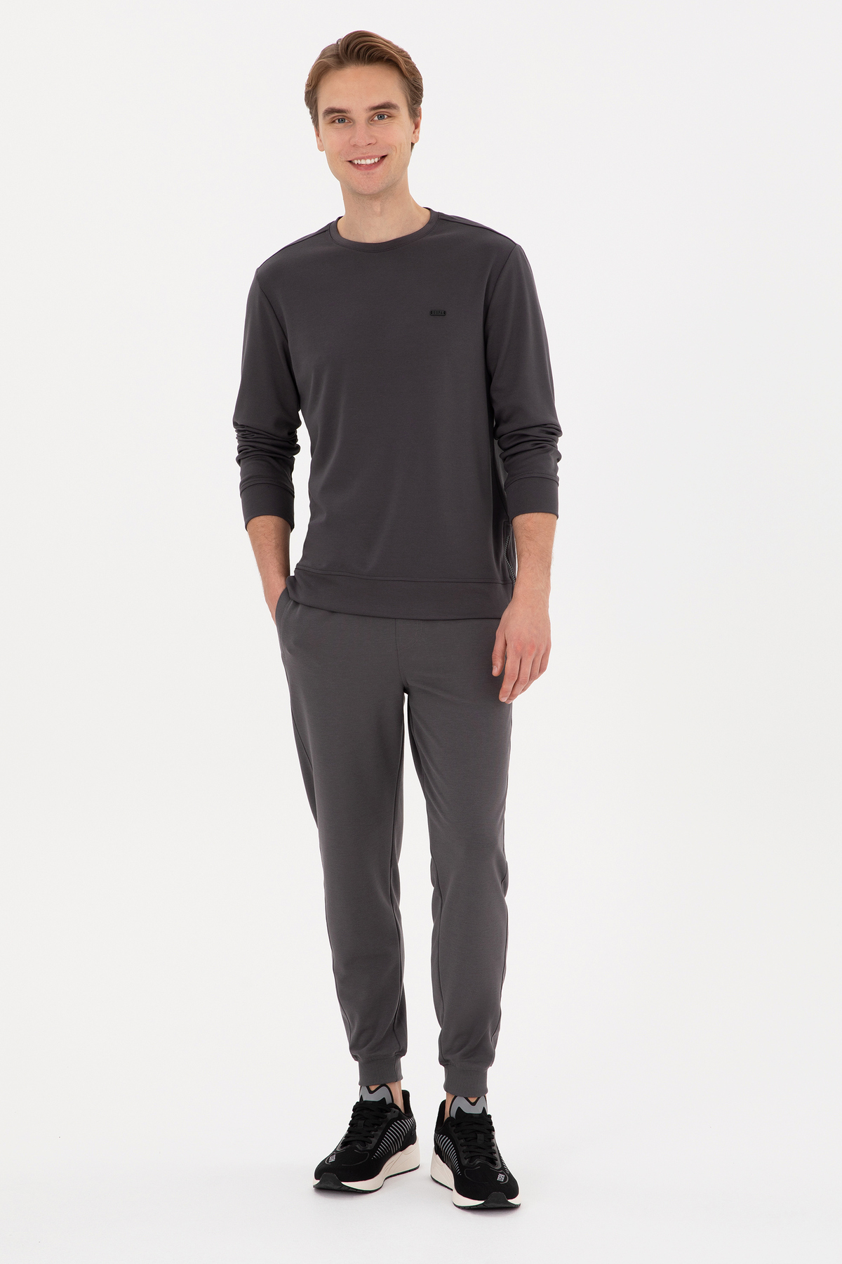 یو اس پولو شلوار ورزشی مردانه خاکستری 50316404-VR024