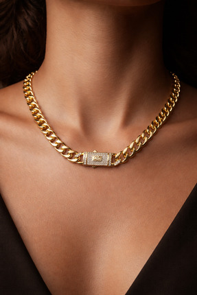 Zenska Jewelry 14K Altın Kaplama Gurmet Özel Tasarım Kolye