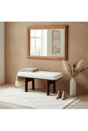 Vera Concept Home Modern Ahşap Ayaklı Beyaz Renk Kumaşlı Geniş Oturum Alanlı ...