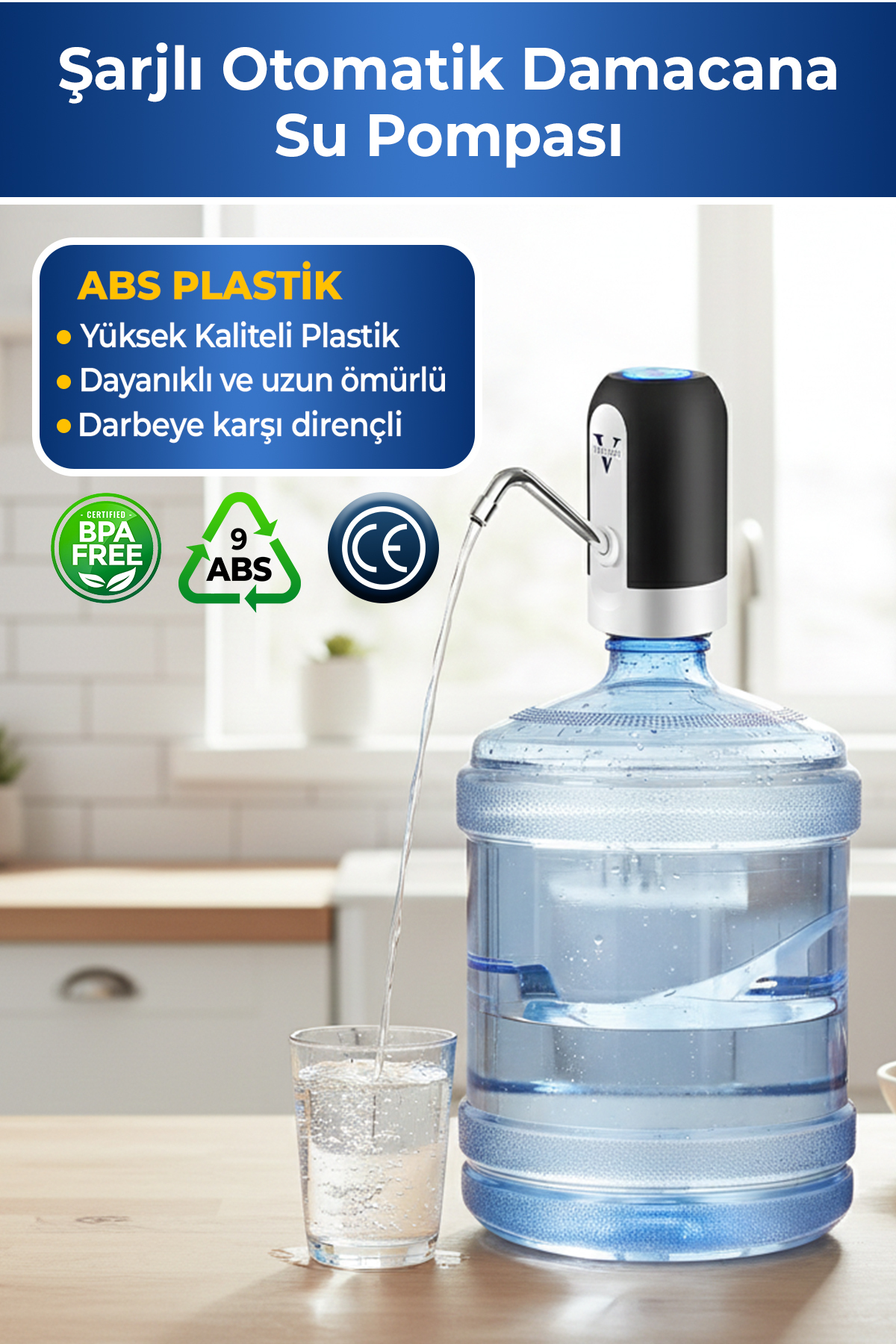 Automatic Charging Carboy Water Pump and Charging Cable Automatic Charging Water Dispenser