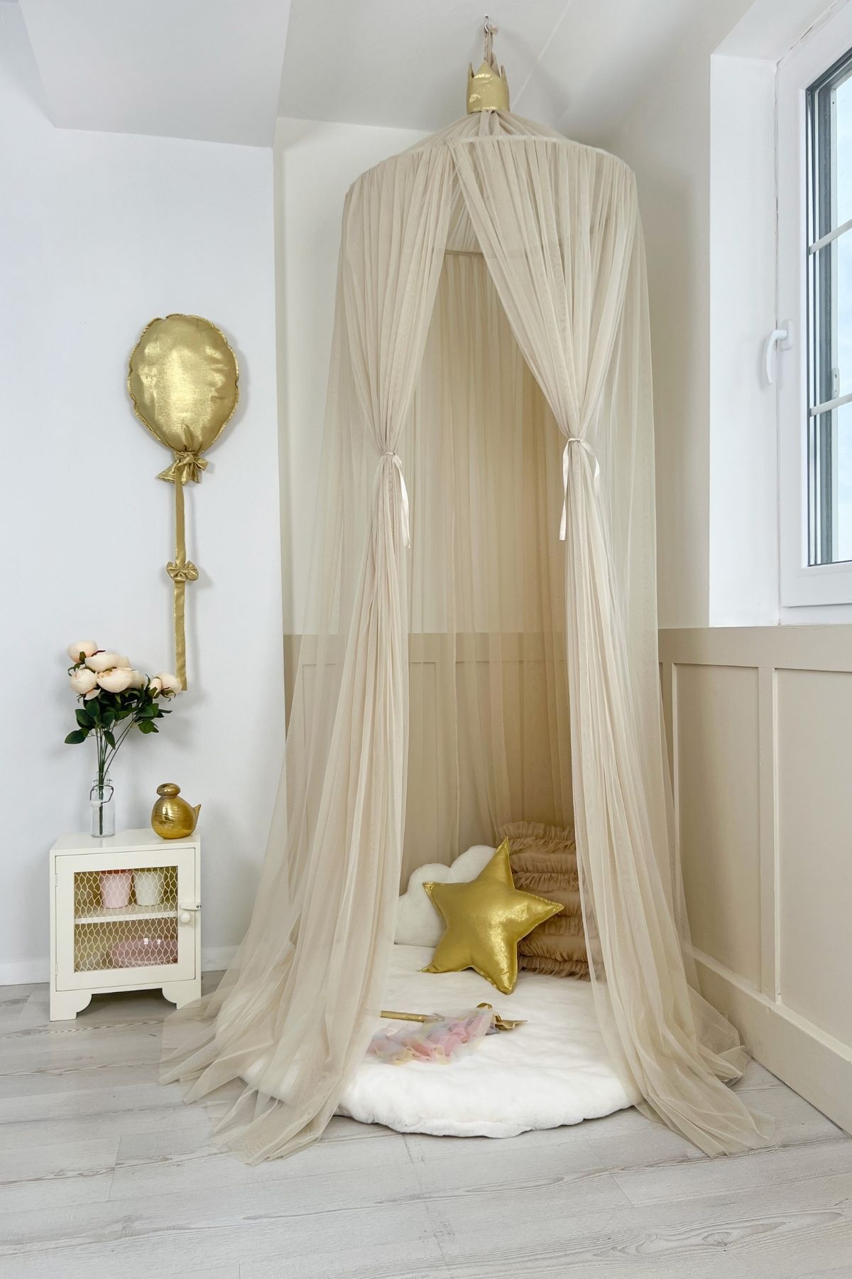 PAMUKA Tül Cibinlik Basic Beige fotoğrafı 3 (önizleme)