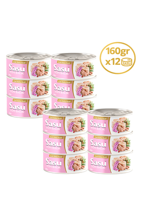 SASU Light Suda Ton Balığı 12x160g Bütün Dilim
