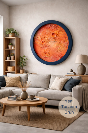 Woodnity Işıklı Duvar Tablosu, Modern El Yapımı Ay Tablo, RGB LED Aydınlatmal...