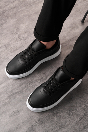 E SPORT Günlük Siyah Beyaz Erkek Sneaker Ayakkabı