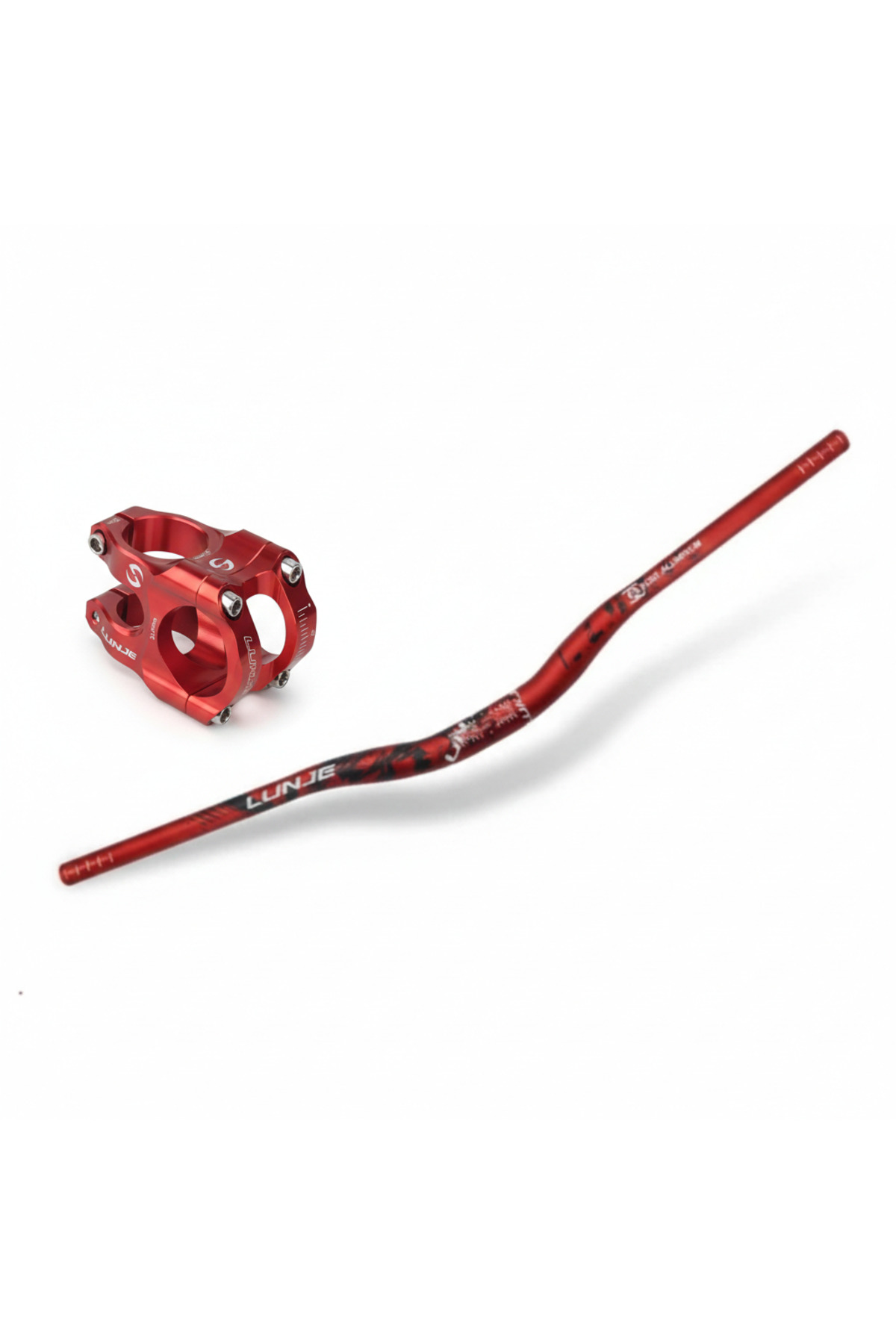 Kırmızı LUNJE Gidon Seti Çift Renk 780mm 31,8 mm