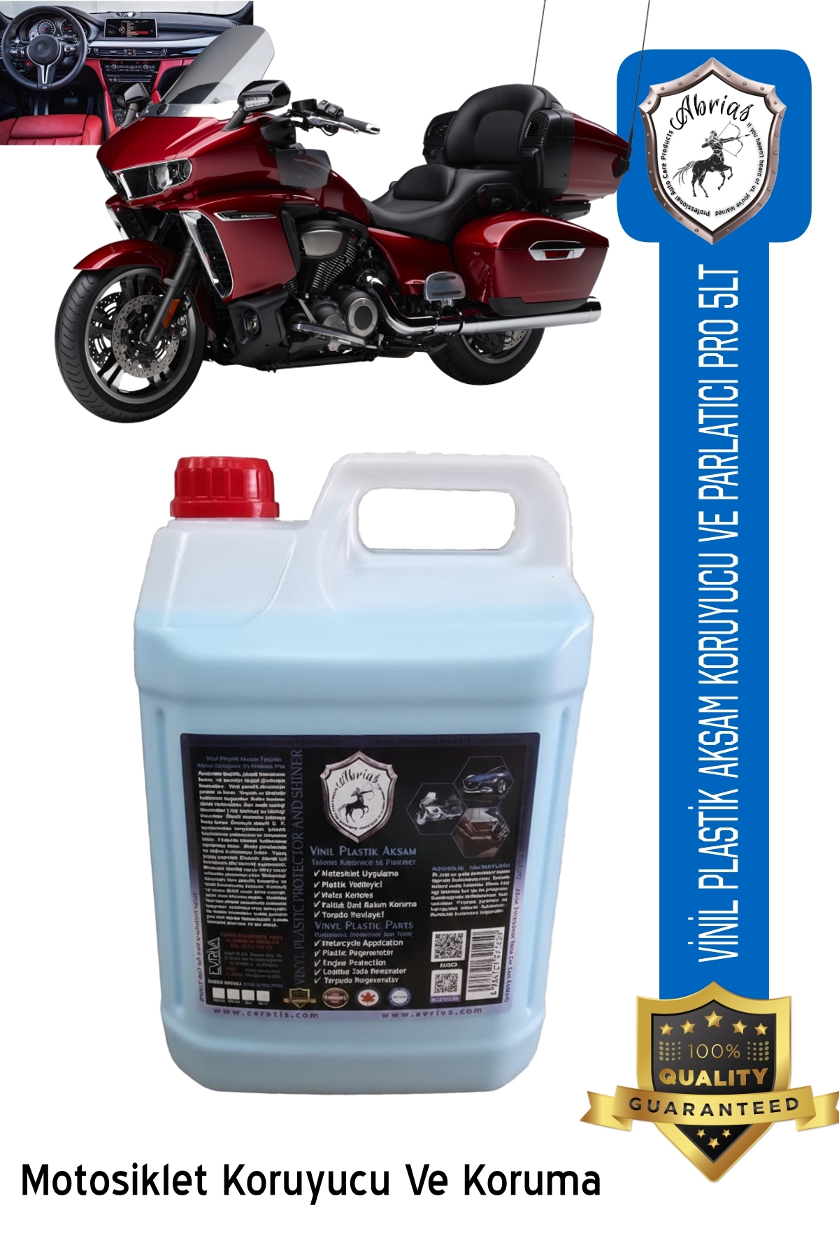 Abrias Vinil Plastik Aksam Torpido Motor Koruyucu Ve Parlatıcı Pro