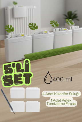 Genel Markalar 5'li Set- 4 Adet Oda Nemlendirici Kalorifer Petek Suluğu,1 Pet...
