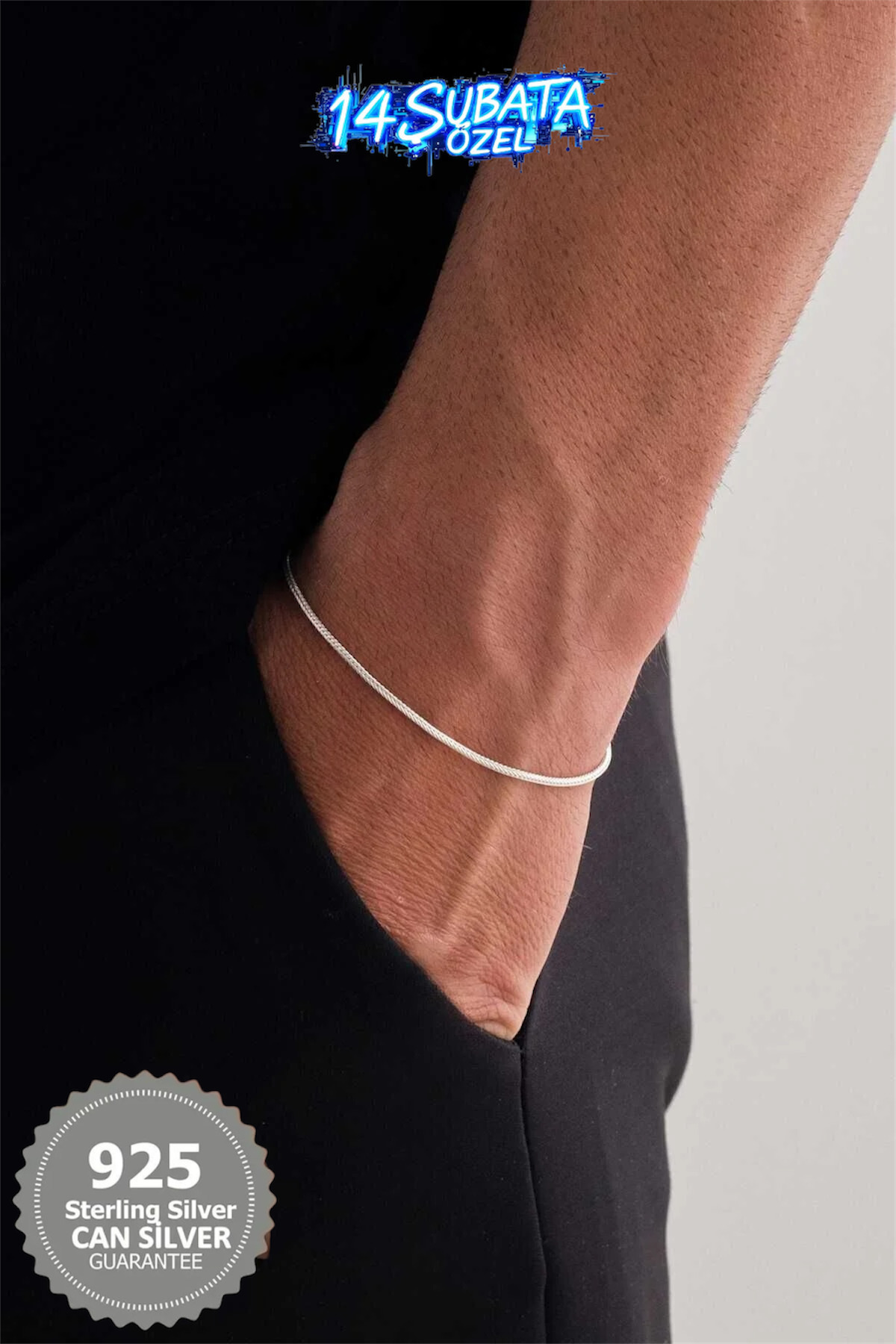 Sterling Silver  3MM TİLKİ KUYRUĞU BİLEKLİK 925 AYAR GÜMÜŞ