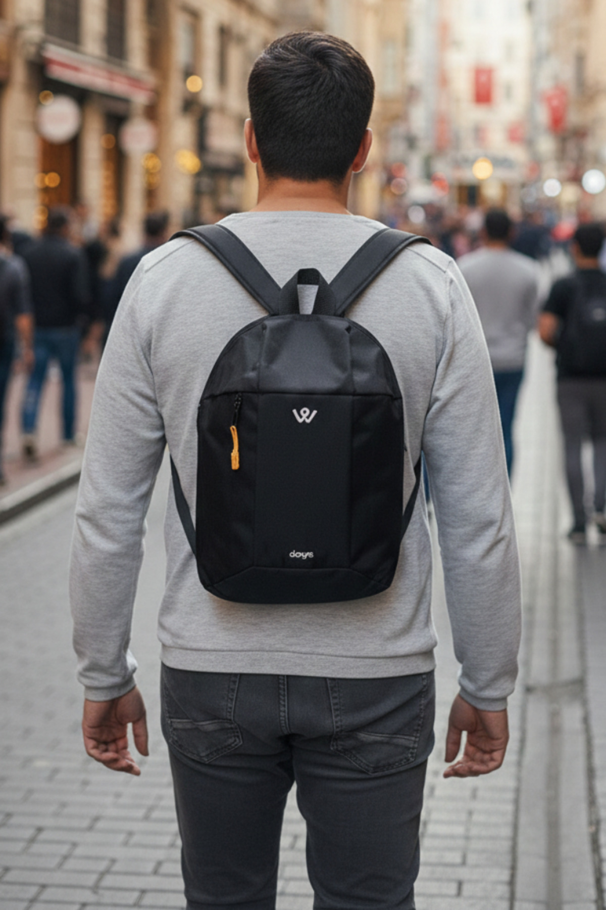 woys Siyah Mini Sırt Çantası | Günlük Kullanım & Yürüyüş | 10 Litre | Unisex fotoğrafı 6 (önizleme)